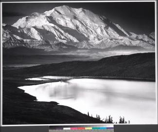 Denali and Wonder Lake, Denali National Park, Alaska, 1947. Photograph by Ansel Adams. Image courtesy of Collection Center for Creative Photography, University of Arizona. ©The Ansel Adams Publishing Rights Trust