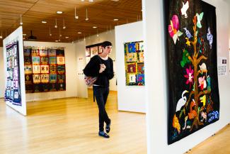 Student explores quilting exhibit