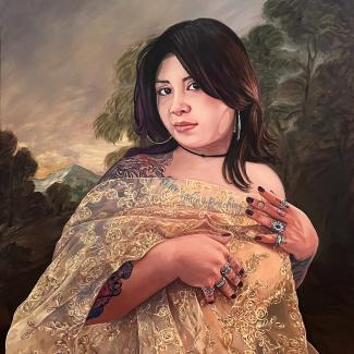 “Carla,” ©2023 high resolution image – oil on canvas, 40” x 32”