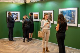 Kean faculty and administrators attend a Galleries at Kean show