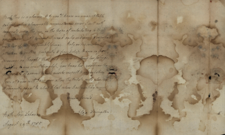 Letter, Eliza Livingston to John Kean, August 29, 1785   Ink on paper  Kean Galleries and Collections, Liberty Hall Collection